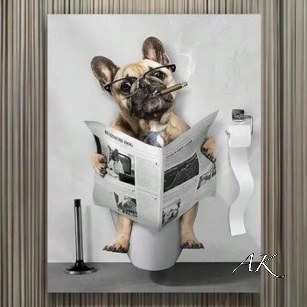 French Bulldog Framed Canvas Wall Art 🐾 Frenchie